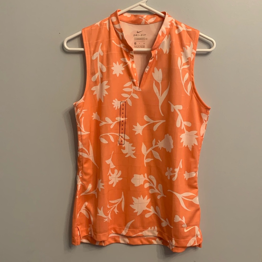 NWT Floral Orange Nike Golf Tank